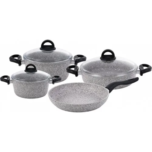 Emsan Premium Granite 7 Piece Cookware Set Grey