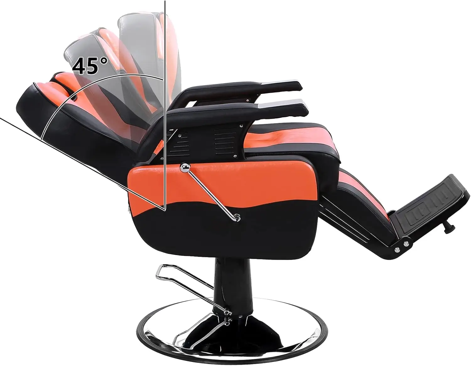 Le & يدعم ما يصل إلى 440 رطلًا، لصالونات الحلاقة وصالونات التجميل، أسود-برتقالي #5