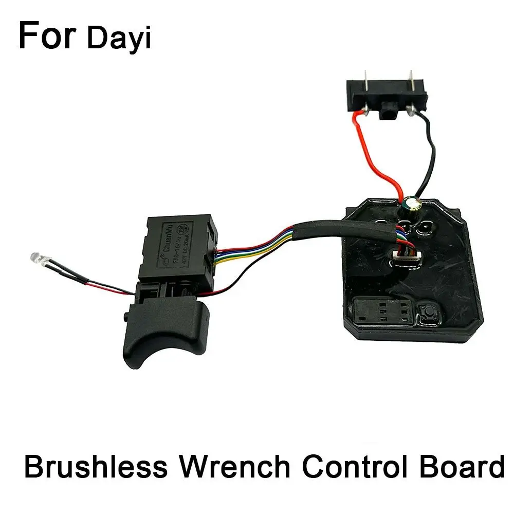 Black Electric Wrench Controller Board 18-21V Switch Electric Wrench Motherboard Brushless Lithium Control