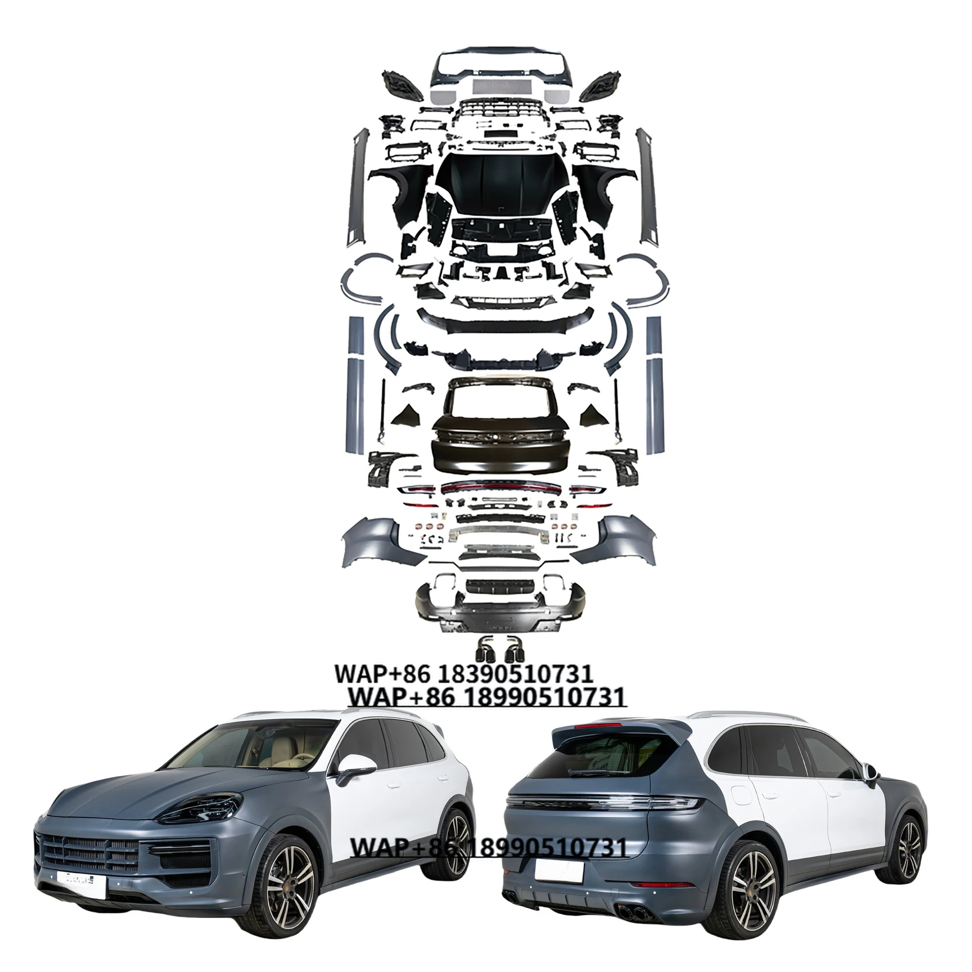 KM for Cayenne 958.1 2011 2012 2013 2014 to 9Y0.2 2025 GTS/SD Old-to-new  Complete Accessories Front and Rear Kits