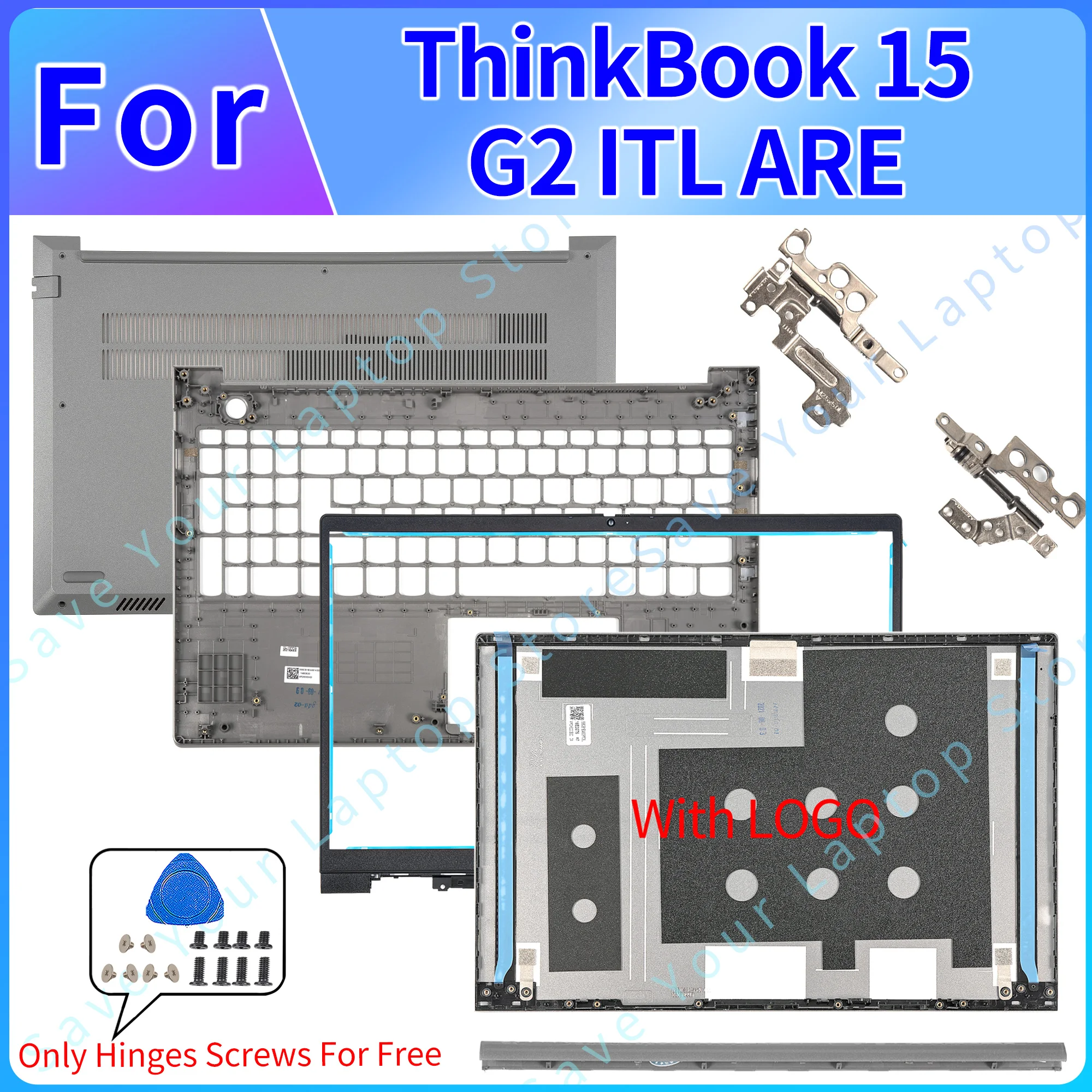 

New For ThinkBook 15 G2 ITL 15-G2 ARE LCD Back Cover Rear Top Front Bezel Hinges Palmrest Bottom Covers Replace