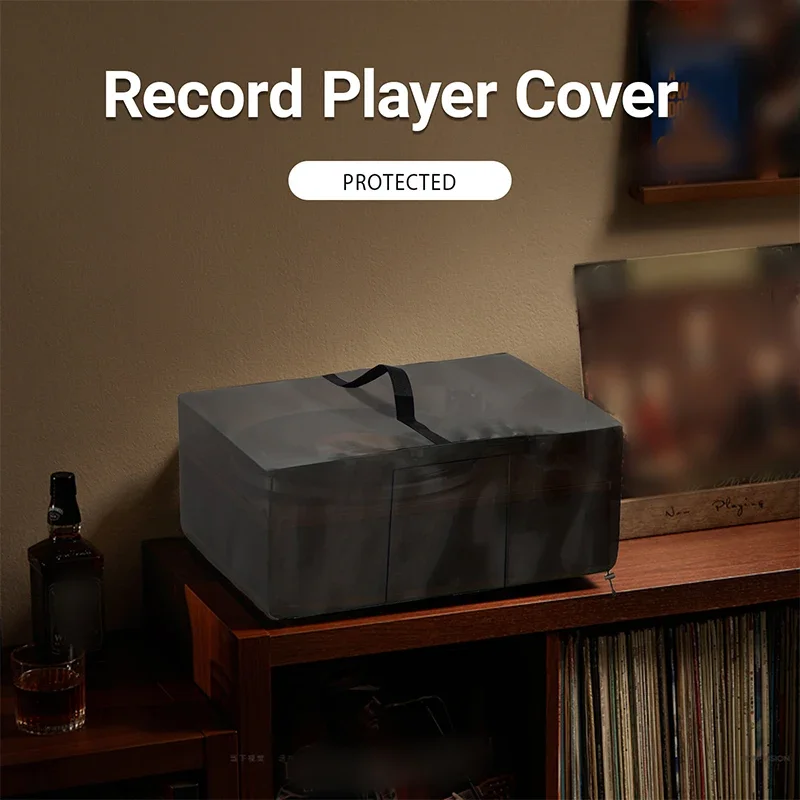 yes1pc Retro Record Player Dust Cover Oxford Cloth Water Proof Scratch Resist Protective Universal Projector Storage Case