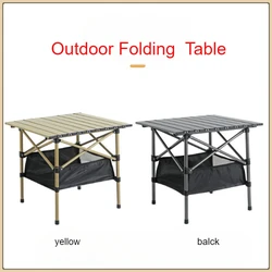 Outdoor Folding Long Table Tourist Portable Storage Egg Roll Table Camping Desk Barbecue Easy To Install Picnic Outdoor Tables