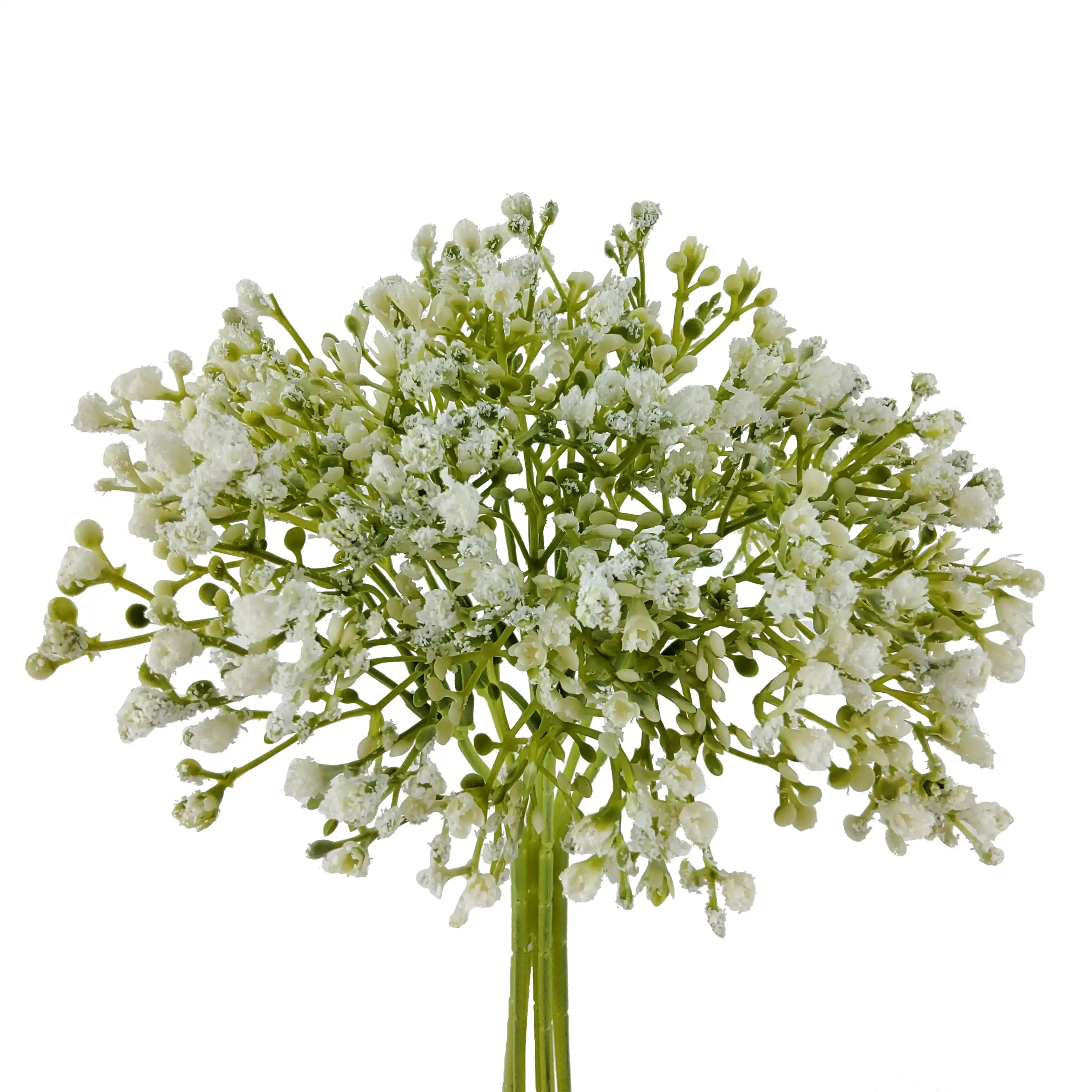 12 inch Artificial Baby's Breath Flower Pick, White Color. Indoor Use.