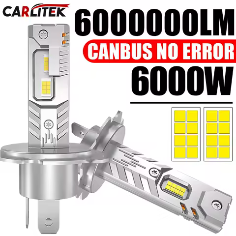 2Pcs 6000000LM H4 LED Headlight Canbus 6000W H1 H7 H11 H8 H9 9005 HB3 9006 HB4 9012 Led Auto Headlamp 6000K White 12V Plug&amp;play