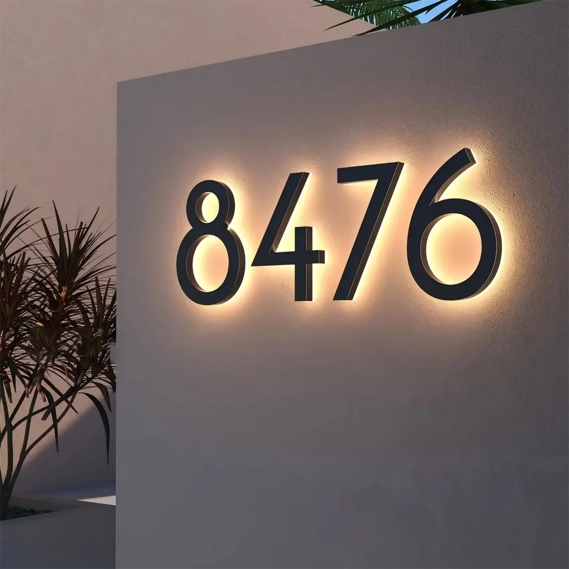 Personalized House Number Illuminated Backlit Door Number Hotel Room Numbers Sign Address Sign Home Decor New Home Gift