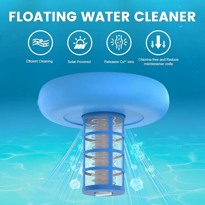 Pool Ionizer Solar Powered,Copper Ionization,Floating Automatic Water Cleaner and Purifier