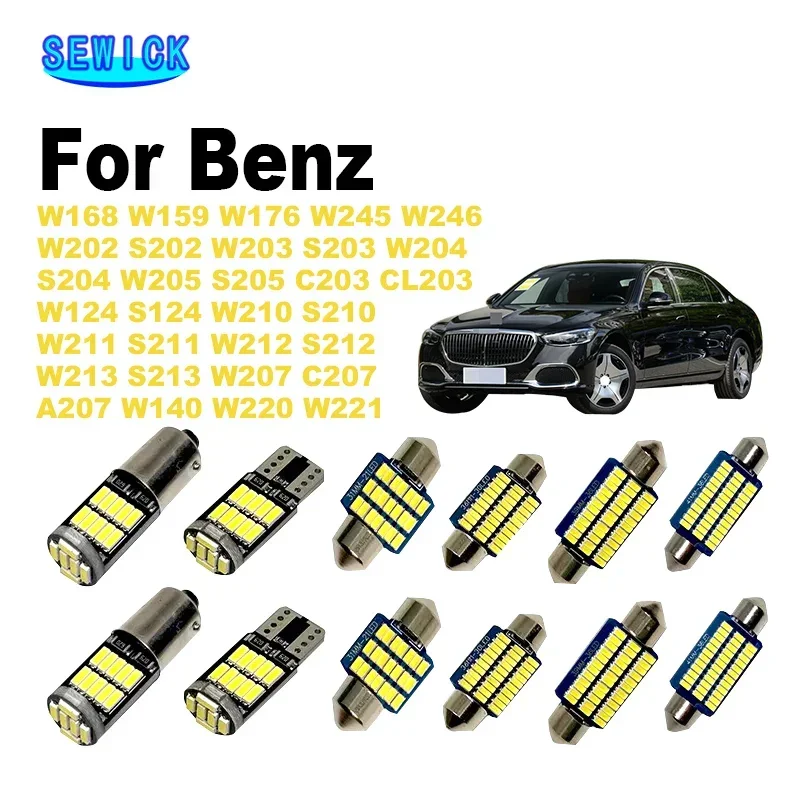 Indoor Light Bulbs Kit For Mercedes Benz W168 W169 W176 W202 S203 W204 CL203 W124 W210 W213 C207 A207 W220 W221 LED Canbus