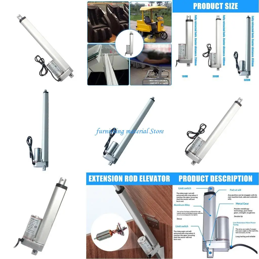 

Y5GD High Power 700N Thrusts 12V Linears Actuator Controllers Metal Smarted