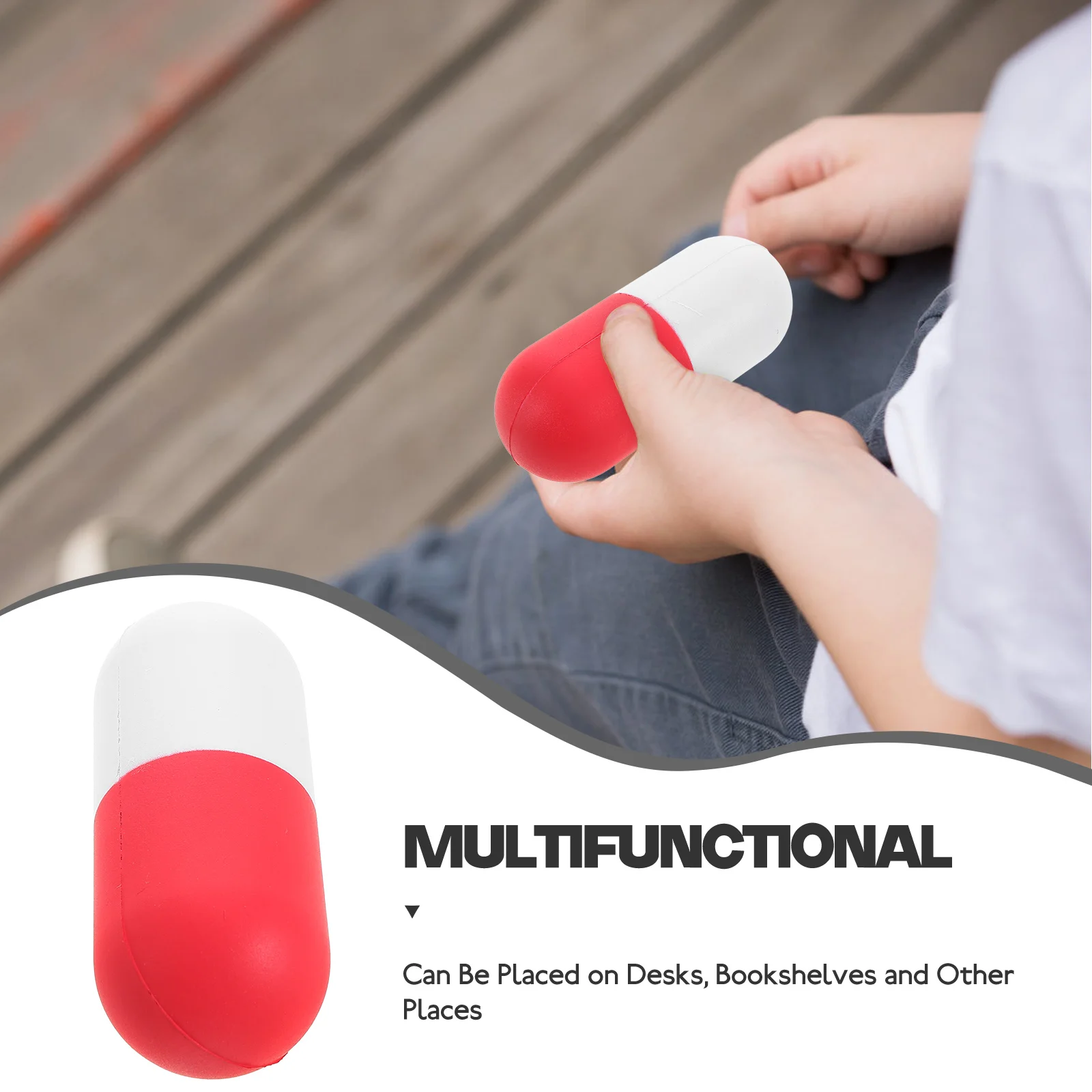 Pill Toy Stress Ball Toys Capsules Stretchy Motivational Squishy Shaped Foam Desk Construction Worker Kids