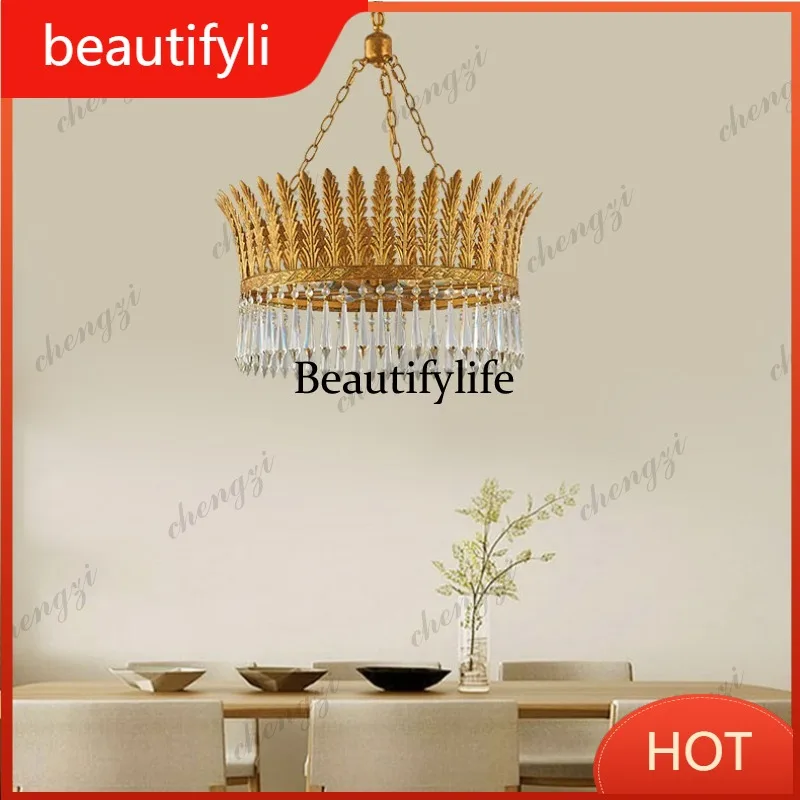 A139 American minimalist light, European French vintage creative bedroom walk-in closet, new crystal chandelier