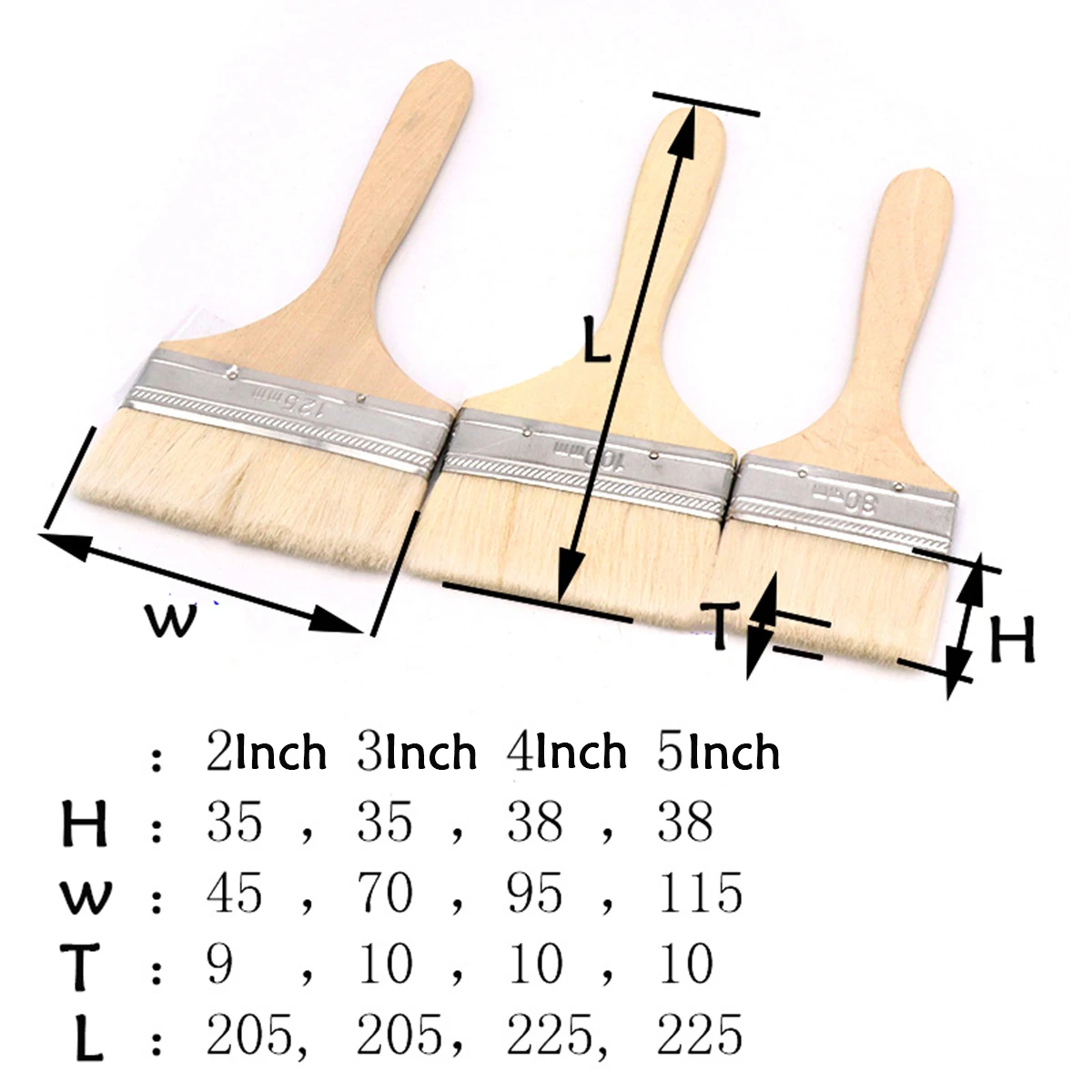 1pcs 2/5 Inch Gourd Wooden Handle Flake Wool Paint Brush for Wall Cleaning Dust Remove Home Improvement Coatings BBQ Tool Brush