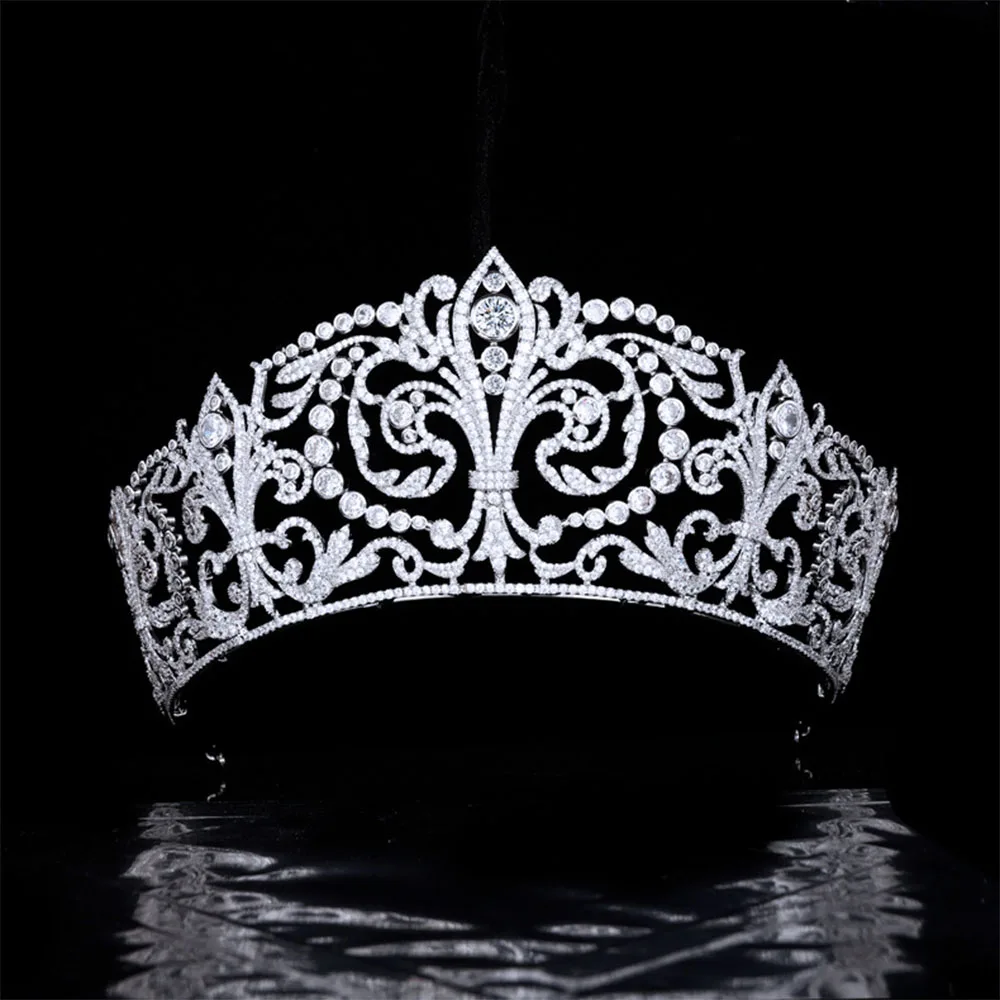 

European and American queens, princesses, brides, wedding crowns, wedding headpieces, Spanish Fleur de Lys big iris crowns