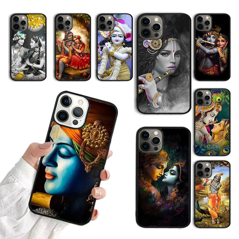 Lord Krishna Radha Phone Case For iPhone 16 15 SE2020 6 7 8 plus 11 12 mini 13 14 pro max cover  coque