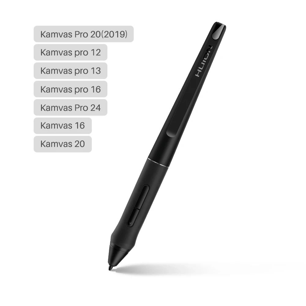 HUION Battery-Free Pen PW507 2 Express Keys Digital Stylus for Drawing Tablet Monitor Kamvas Pro 12/13/16/20(2019), Kamvas 16/20