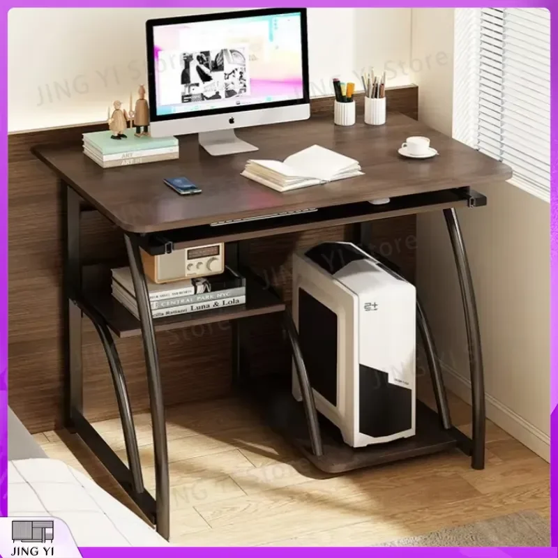 Mini Computer Desk for Office Study Ergonomic Adjustable Height Writing Table Home Workstation with Cable Management and