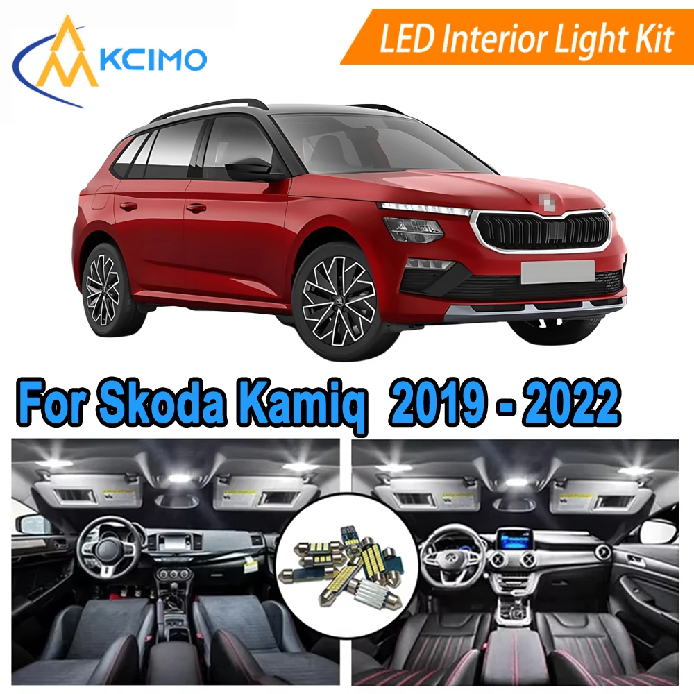 

Interior Light LED Bulbs For Skoda Kamiq 2019 2020 2021 2022 Dome Map Door Courtesy Lamp Interior Lighting Kit Bulbs