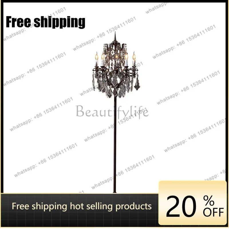 Italian ornament luminous villa large flat classical luxury crystal floor decoration