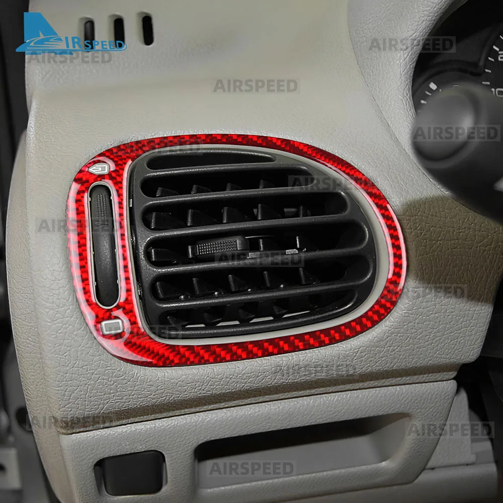 Real Soft Carbon Fiber Sticker For Peugeot 206 2001 2002 2003 2004 2005 2006 2007 2008 2009 2010 Car Side Air Outlet Frame