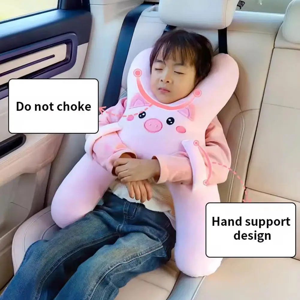 

Car Children's Pillow Rear Sleeping Car Headrest Detachable Cute Lumbar Cartoon Sleeping Breathable Support Comfortable Pil V6V8