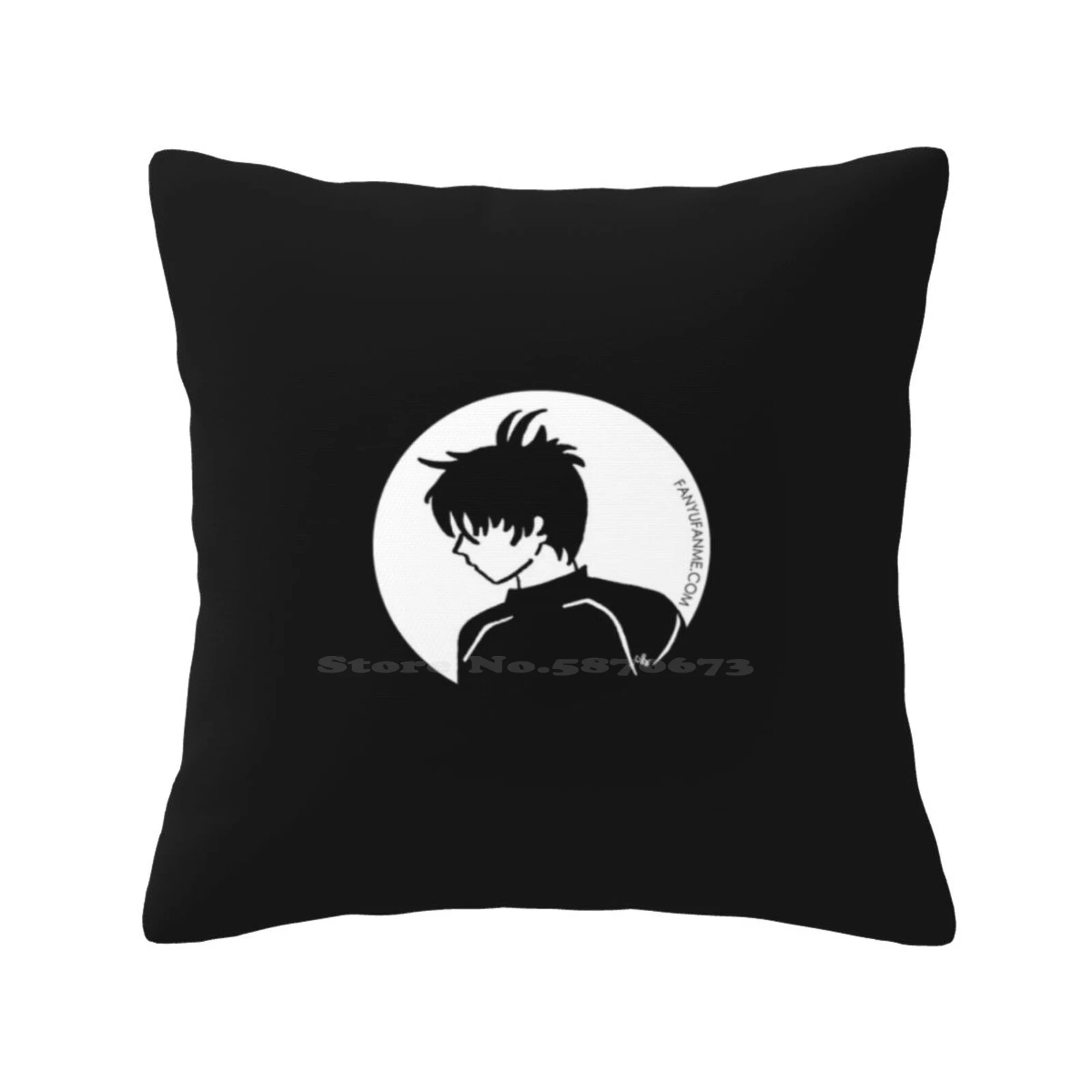 Fanyufanme-The Profile-Yuzuru Hanyu Home Sofa Car Waist Throw Pillowcase Yuzuru Hanyu Hanyu Yuzuru Anime Black And White Figure