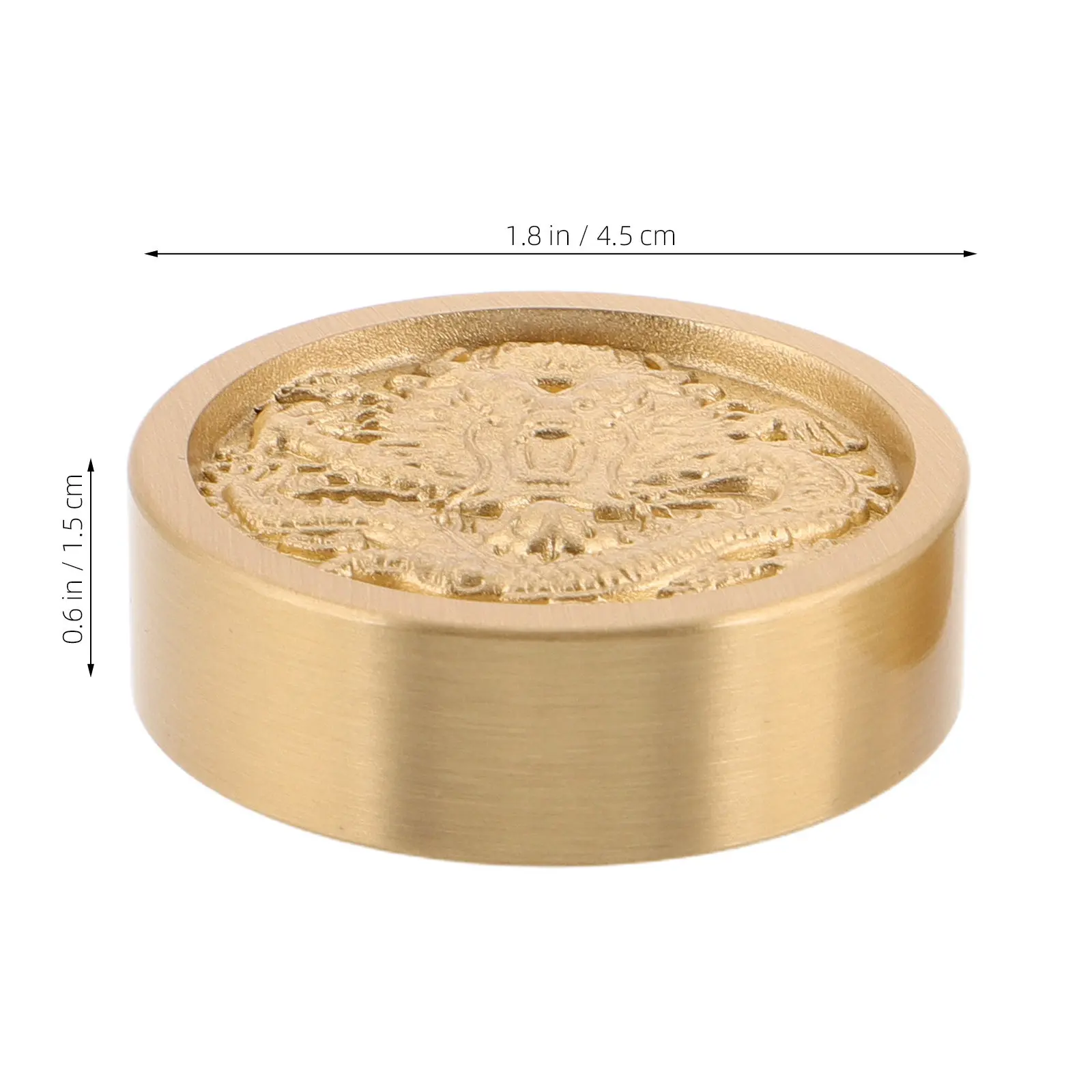 2Pcs Brass Paperweight Solid Heavy Round Weights for Chinese Calligraphy Traditional Painting Drawing Desk Accessory