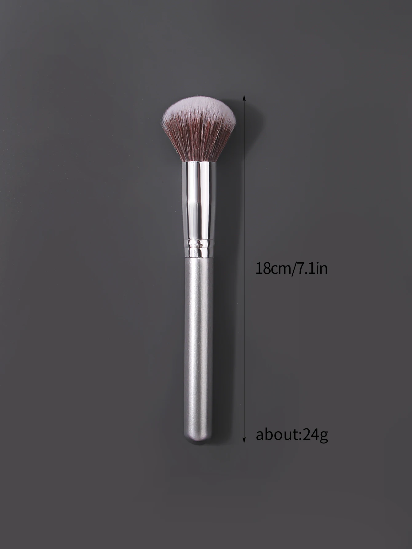 1 piece silver loose brush setting honey brush beginner's wooden handle soft bristle portable makeup brush beauty tool