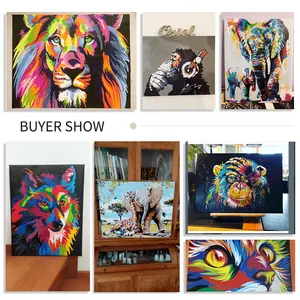 Gatyzory-Pinkturöl für Erwachsene, Pferd, Katze, Tiermalerei nach Nummer, moderne Heimdekoration, Artcraft gerahmt 8 Hauptverkaufsbilder mit Pferden - №8