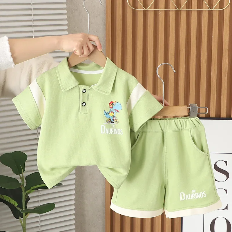 

New Summer Baby Girls Clothes Suit Children Boys Short Sleeved T-Shirt Shorts 2Pcs/Sets Kids Clothing Set Infant Casual Costume