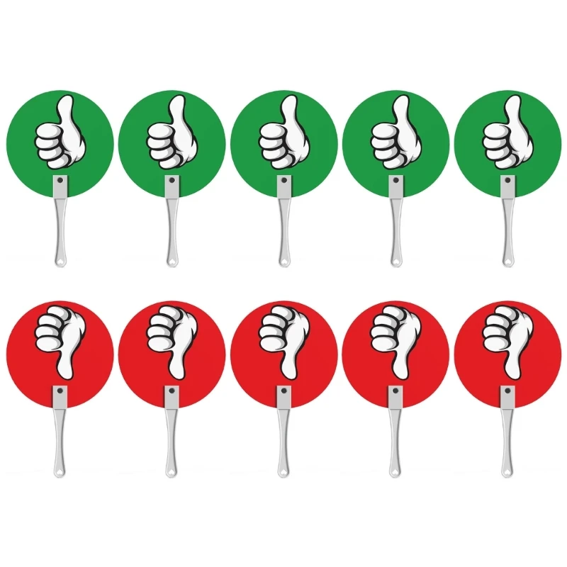 10 Pcs Thumb Up Thumb Down Classroom Voting Paddle Yes or No Paddles Classroom Signs True or False Paddle Auction Paddle D2RC