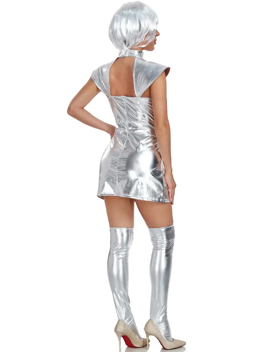 MXL Costume spatial Costume de Cosplay argent étain homme orm Performance scène tenue loween adolescente Costume Polyester matériel