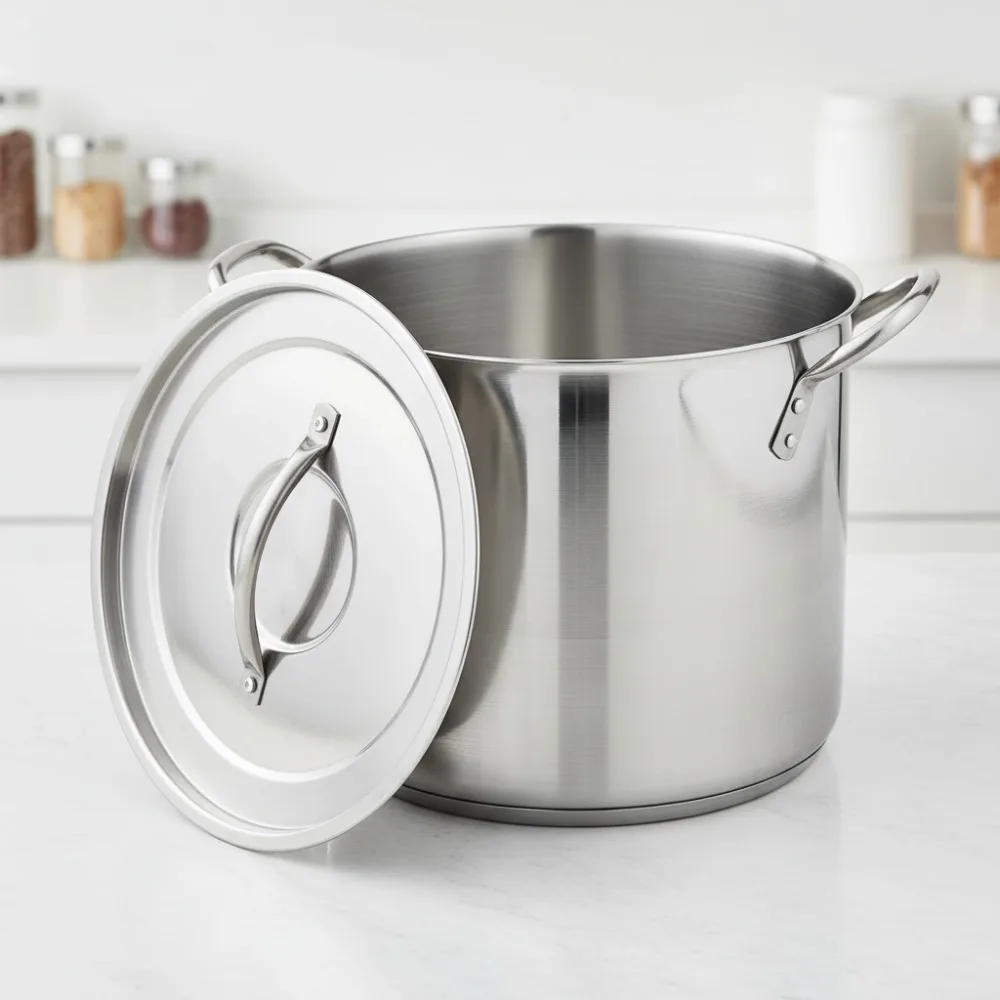 

20-Quart Stainless Steel Stock Pot - Large Capacity Cooking Pot for Soups, Stews & Family Meals