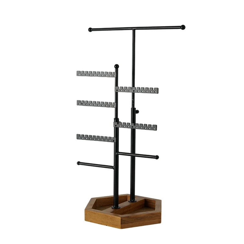 

Double T Type 8 Tiers Ring Storage Jewelry Earring Stand Jewelry Display Stand Bracelet Necklace Stand For Girls Storage