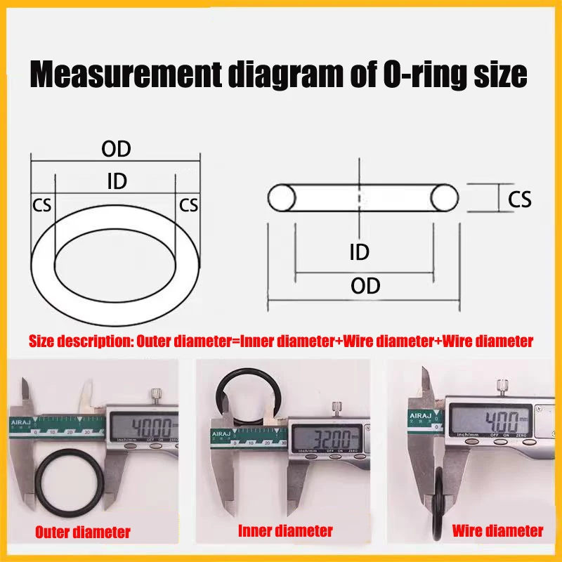Picture 7: CS 5.7mm/8mm/8.6mm NBR 70-Durometer Nitrile O-Ring Black Nitrile Rubber O-ring Outer Diameter 30mm-400mm Oil Seal Sealing Ring