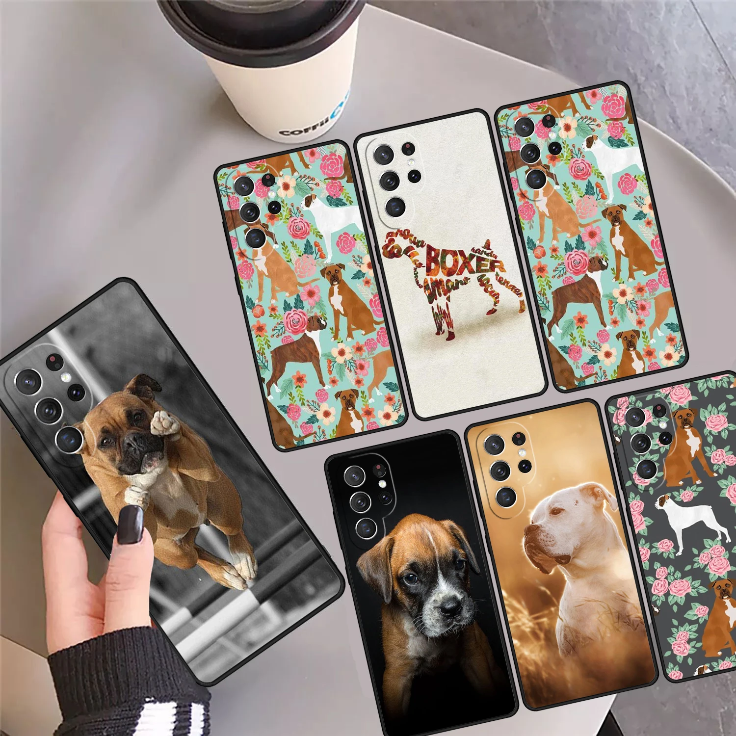 

Boxer Dog Puppy Phone Case Cover Coque For Samsung Galaxy S24 S25 Ultra S23 S22 Plus S21 FE S20 Note 10 20 Pro Ultra