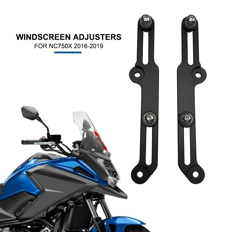 

Motorcycle Accessories Windscreen Adjusters For HONDA NC750X NC 750X 2016 2017 2018 2019 2020 CNC Aluminum Windshield Bracket