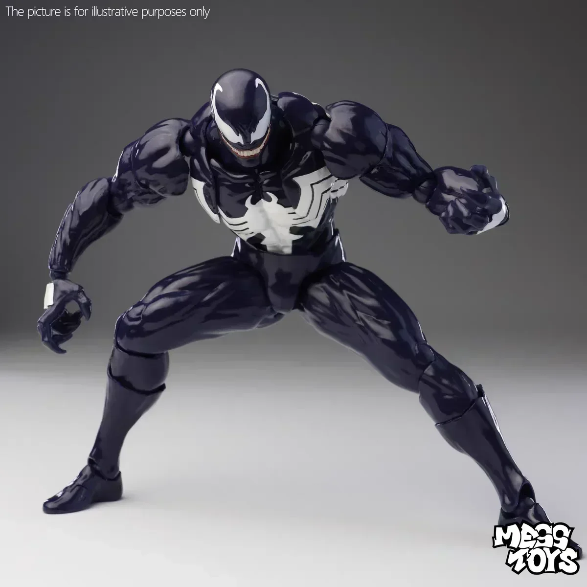 

Hot Mess Toys Venom Lethal Neighbor Symbiotic Black Suit Spider Man Messtoys Spiderman Anime Action Figure Model Doll Gifts Toys