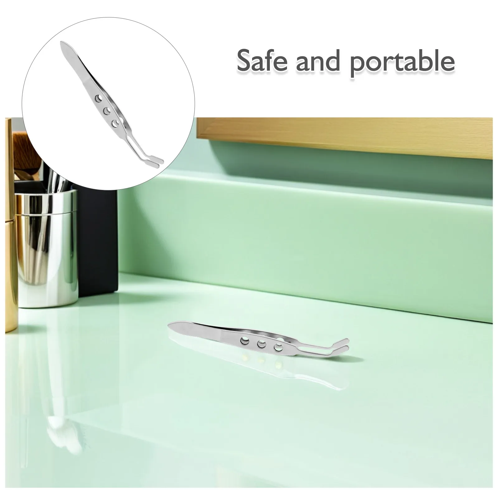2Pcs Precision Meibomian Massage Tweezers Stainless Steel Eyelid Expressor Forceps Round Tip Eye Care Tool for Gland Blockage