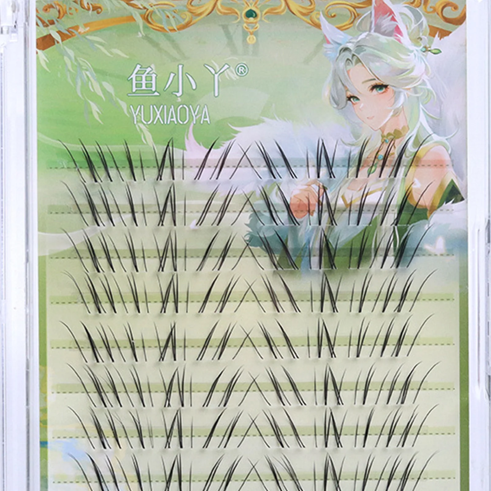 Fox- manga ملحقات الرموش الصناعية 9-12 مللي متر طول مختلط طبيعي C حليقة رموش زائفة مجنح فردي رموش مكياج #2