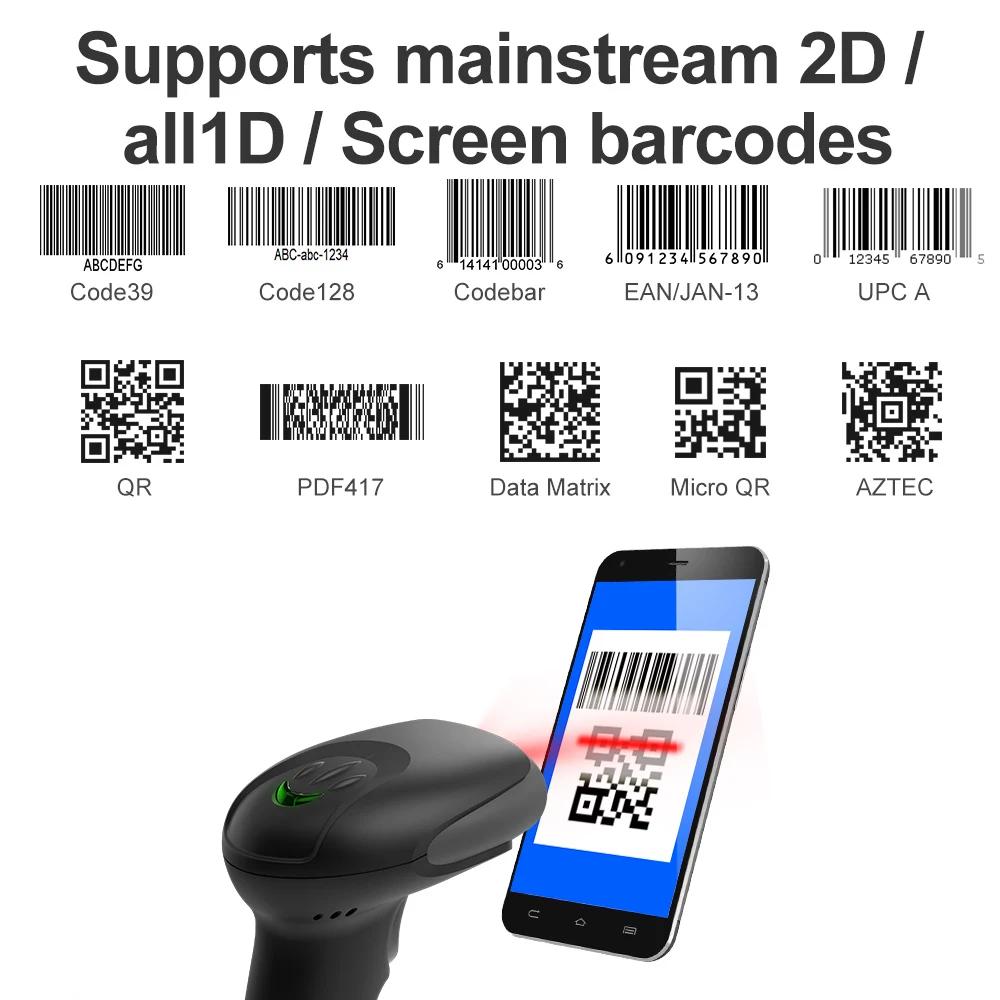 GTCODESTAR 2D  Barcode Scanner High Speed Wired Barcode Scanner High Quality bar Code Reader  1D Price Barcode Scanner