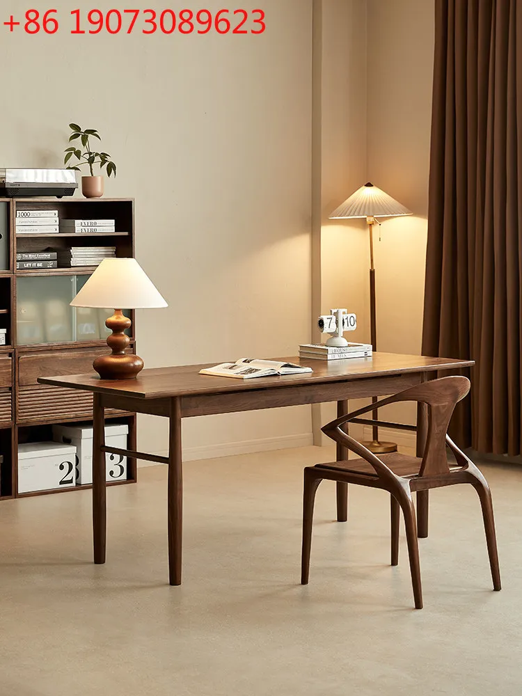 

Стол из черного ореха для гостиной, обеденный стол, интегрированный в интерьер, из массива дерева, для каллиграфии