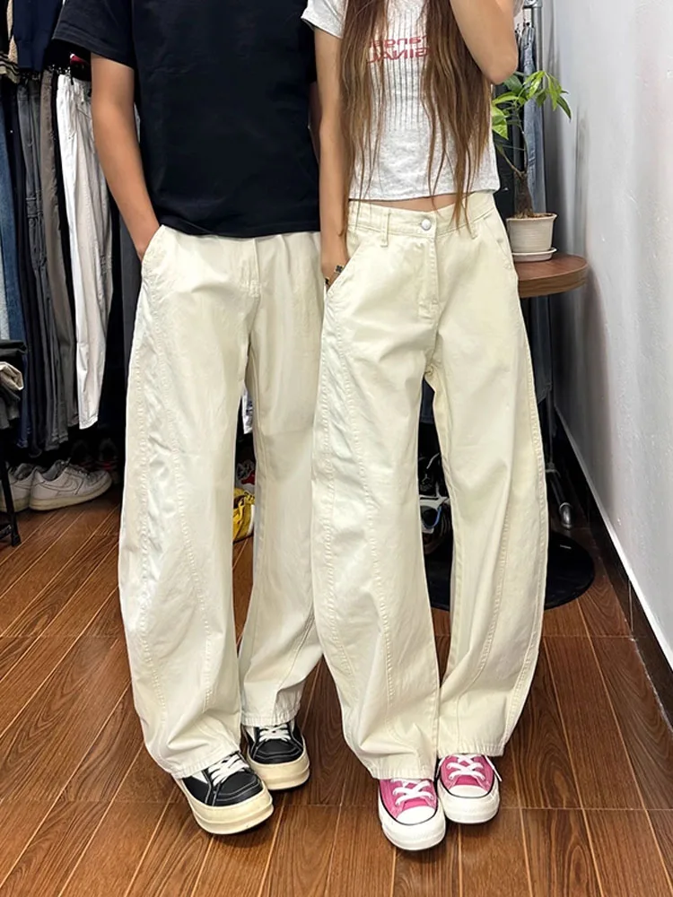 

Мужские джинсы American Sle Military een, осенняя рабочая одежда High Street Vibe, свободные широкие длинные брюки, повседневные прямые брюки