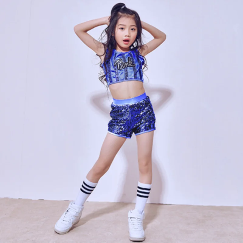 Vêtements de danse Hip Hop pour filles, olympiques de salle de Rh, olympiques de phtalus pour enfants, haut à manches longues, chemise de danse, sweat-shirt moderne, streetwear