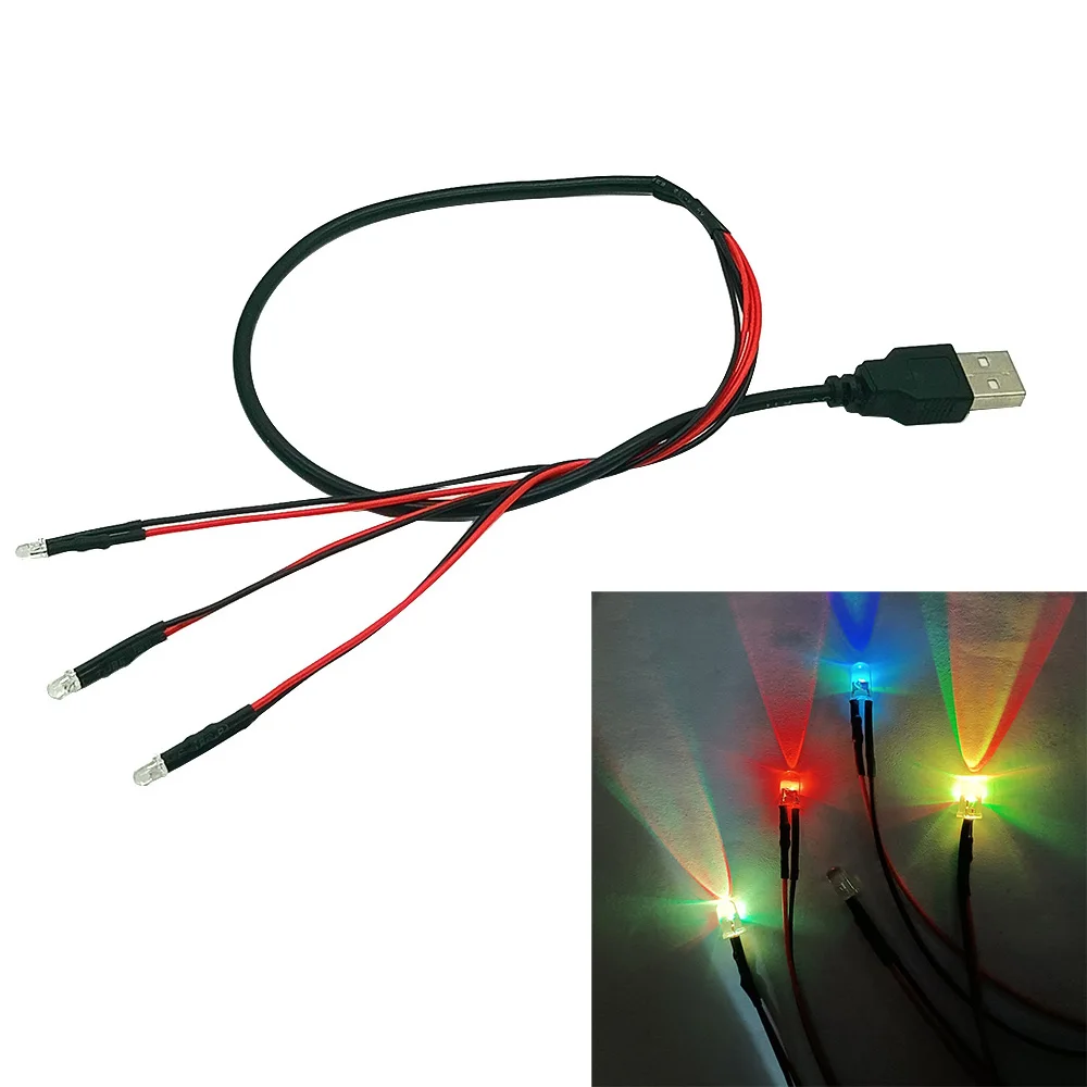 Porta USB a LED con gruppo di luci cablate atmosfera luce notturna sorgente luminosa manuale luce rossa, verde, blu e bianca