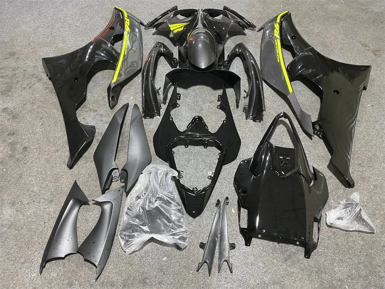 New ABS Fairings Kit Fit for YAMAHA YZF- R6 08 09 10 11 12 13 14 15 16 2008 2009 2010 2011 2012 2013 2014 2015 2016 Carbon fiber