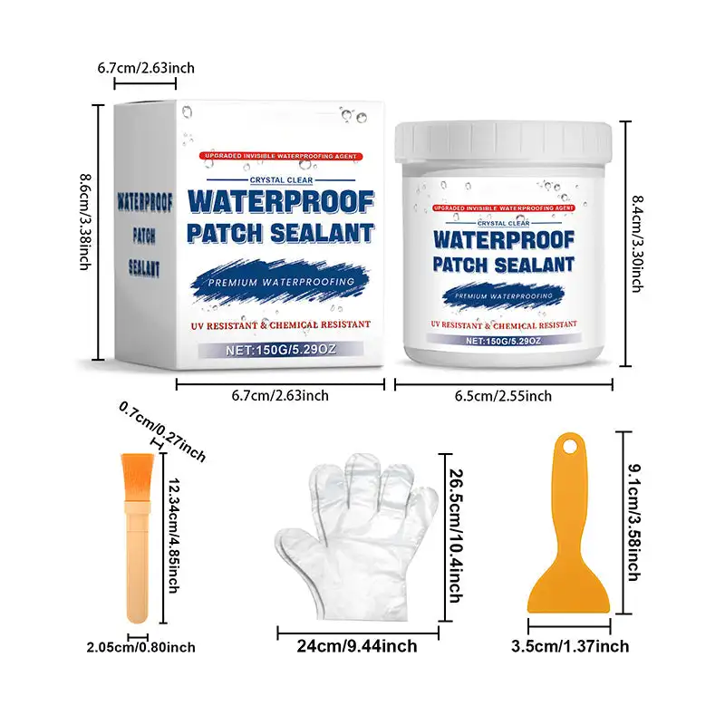 

Waterproof Coating Sealant Agent 150g Transparent Glue With Brush Invisible Insulating Anti-Leak Roof Repair Broken Agent Tool