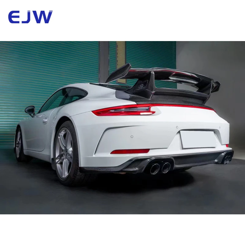 For 11-18 Porsche 911 991 dry carbon fiber rear spoiler with high-quality dry carbon fiber large tail wing decoration