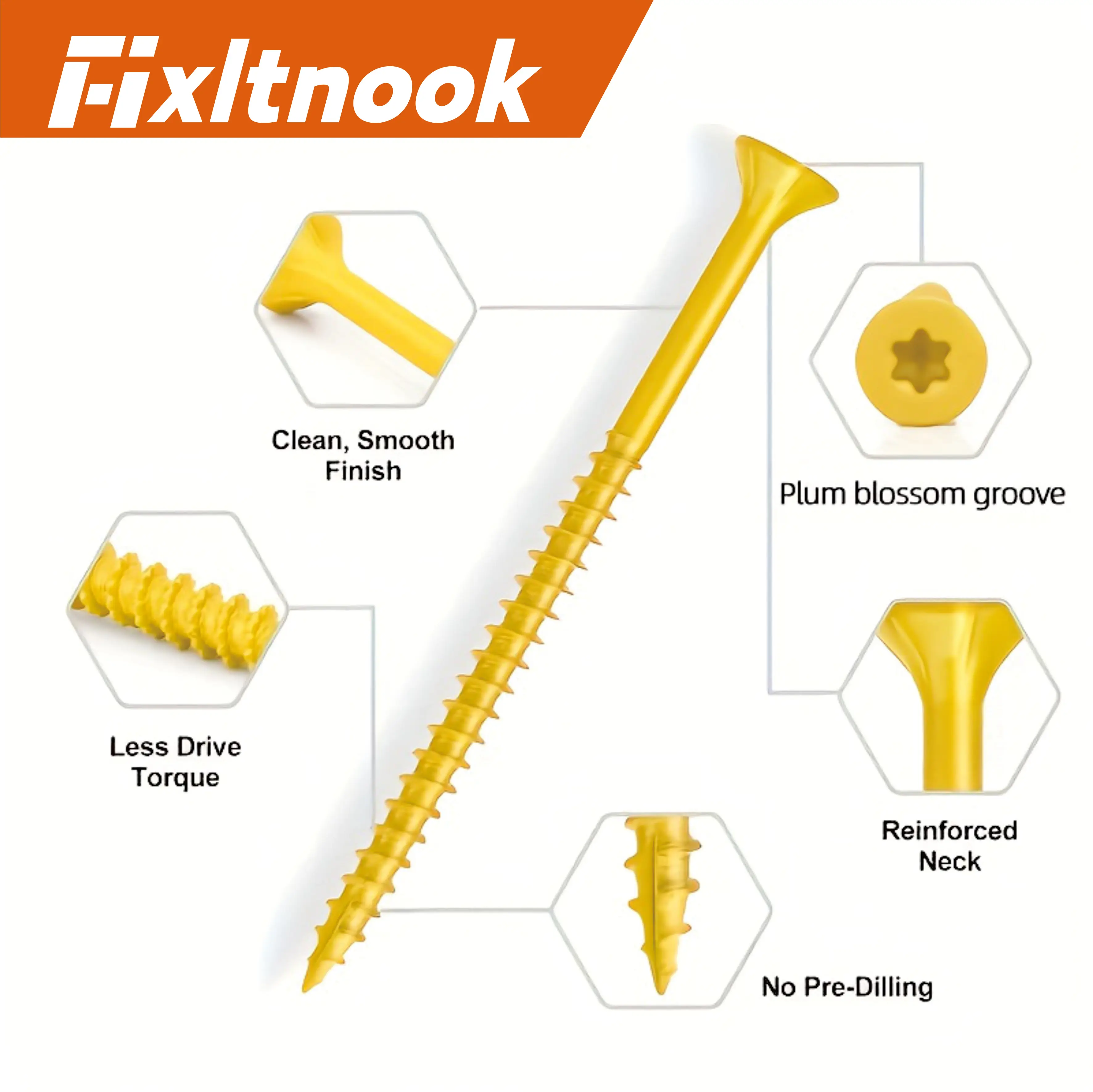 500 Pieces, # 8 # 10 Wood Screws, Deck Screws