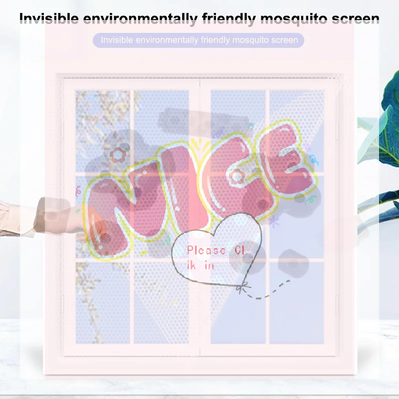 【BA】Anti Fly Mosquito Net DIY Self-Adhesive Fly Mosquito Window Net Mesh Mosquito  Bug Net Curtains For Windows