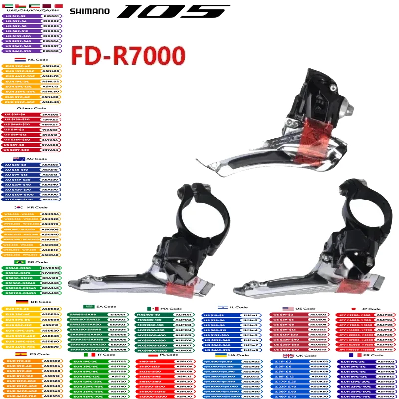 Shimano 105 FD-R7000 2x11s Bike Front Deraileur Braze on/Clamp 31.8mm/Clamp 34.9mm For Road Bike Original Shimano Bike Parts